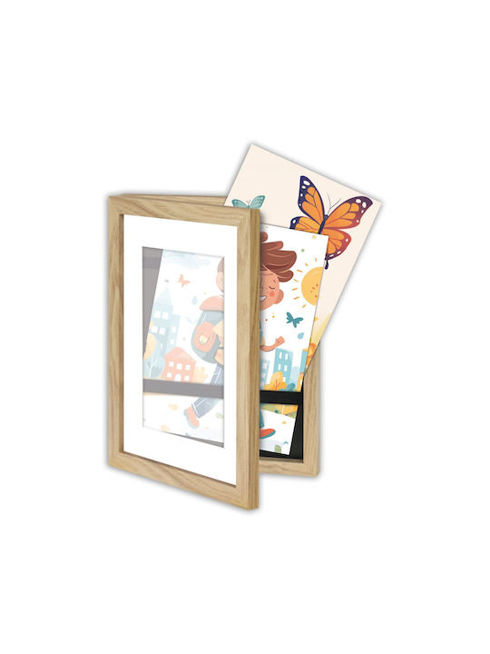 Zep London Box Natural Mrn82 Wood Frame Internal Size 14x21.5cm