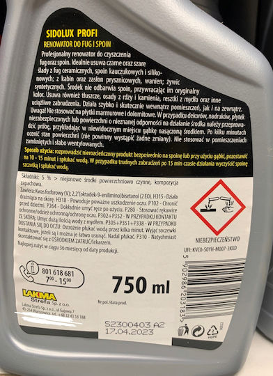 Sidolux Professional Grout Joint Renovator 750 Ml