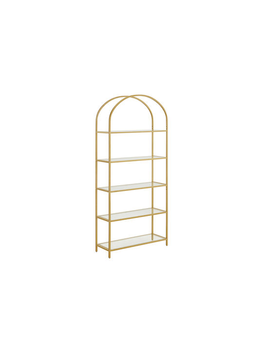Bücherregal Gold 83x30.2x183.5cm