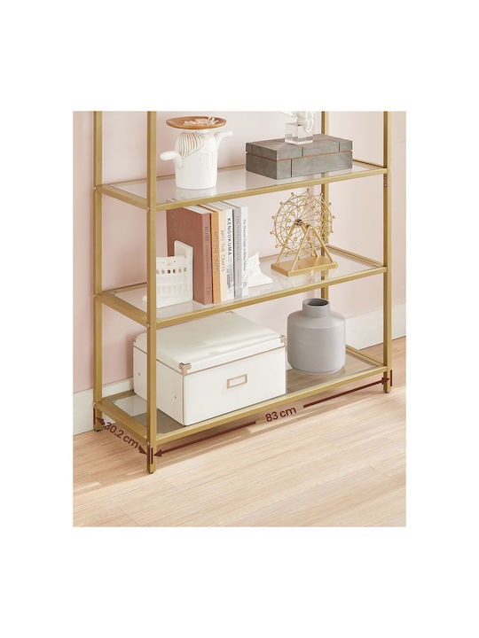 Bücherregal Gold 83x30.2x183.5cm