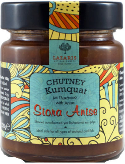 Lazaris Siora Anise Chutney Kumquat cu anason 220gr 1buc