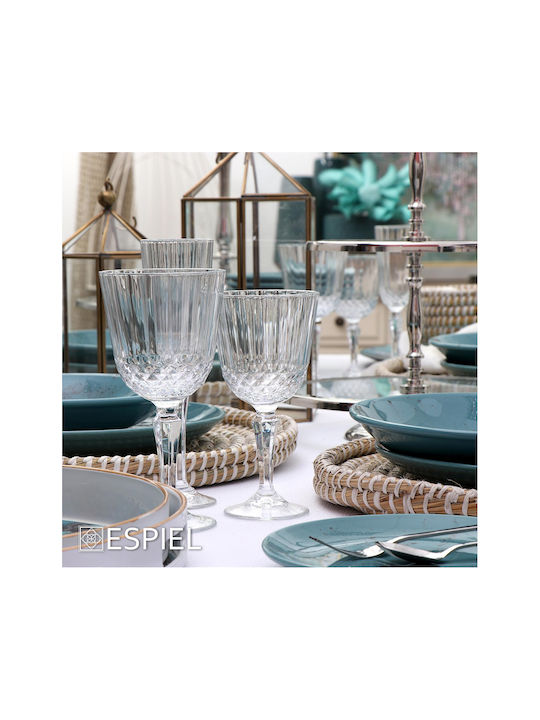 Espiel Diony Set Glasses for White Wine from Glass in White Colour 12pcs