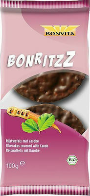 Bonvita Rice Wafers with Carob with flavor Carob Gluten Free 100gr