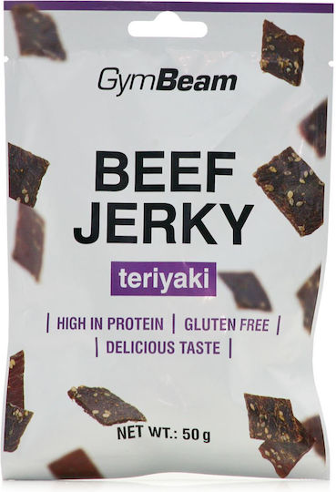 GymBeam Jerky Beef Jerky mit Geschmack Teriyaki Glutenfrei 50gr