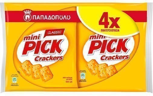 Παπαδοπούλου Crackers Mini Pick 4x70gr