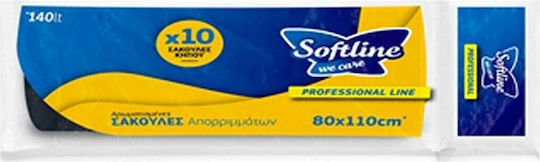 Softline Fresher Trash Bags for the Garden Capacity 140lt with Drawstring 80x110cm 10pcs Blue