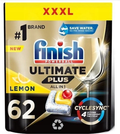 Finish Ultimate Plus 62 Κάψουλες Πλυντηρίου Πιάτων