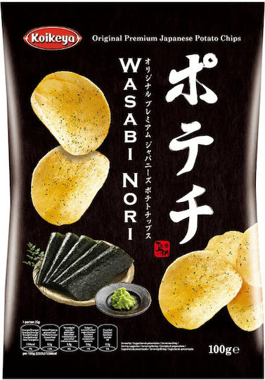 Koikeya Chips mit Geschmack Wasabi-Nori 100gr