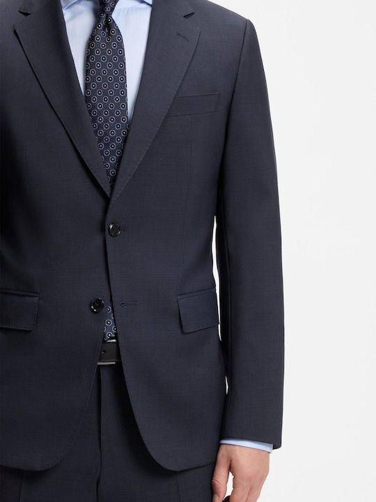 Winter Men's Groom's Suit with Slim Fit Blue