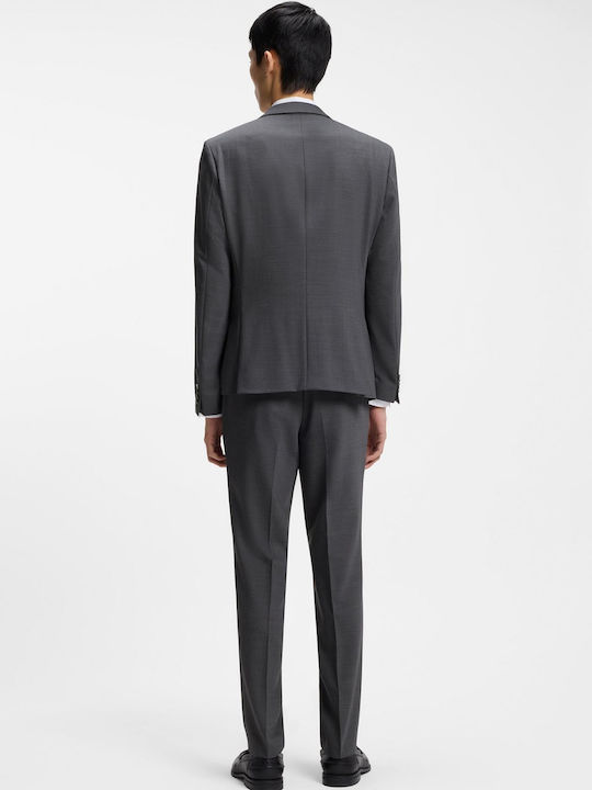 Henry Getlin Winter Men's Suit with Vest Slim Fit Grey