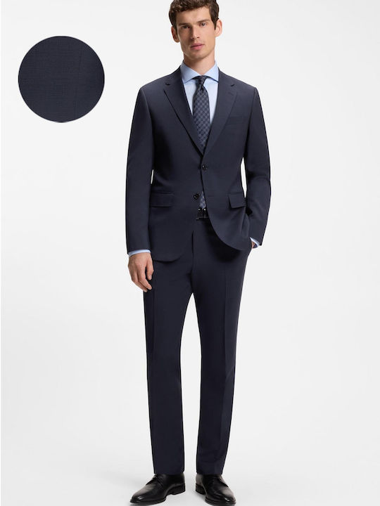 Winter Men's Groom's Suit with Slim Fit Blue