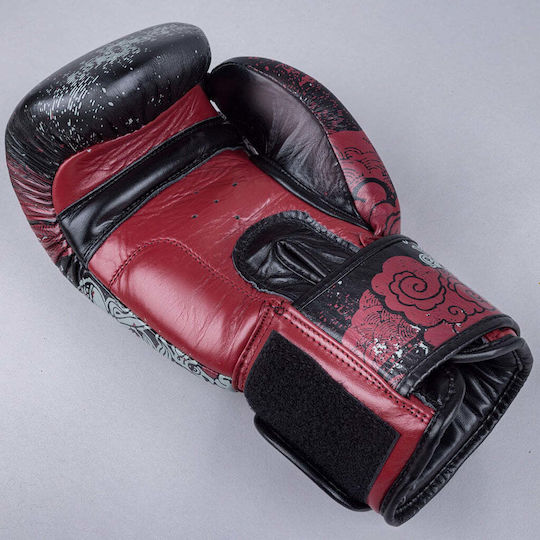 8 Weapons Boxing Gloves Leather Competition Black