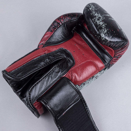 8 Weapons Boxing Gloves Leather Competition Black