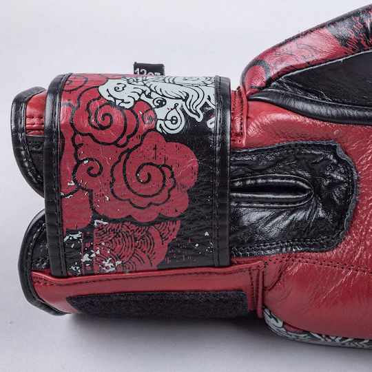 8 Weapons Boxing Gloves Leather Competition Black
