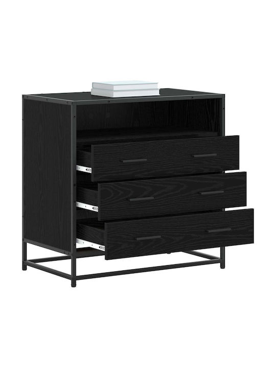 Kommode Schlafzimmer Holzschatten Schwarz 70x41x70cm