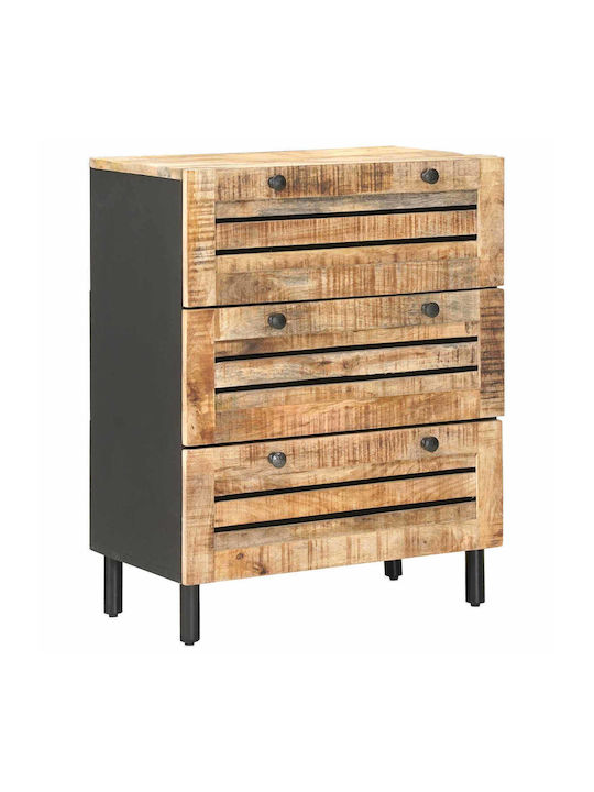 Chest of Drawers from Solid Wood Multicolour 120x33x75cm