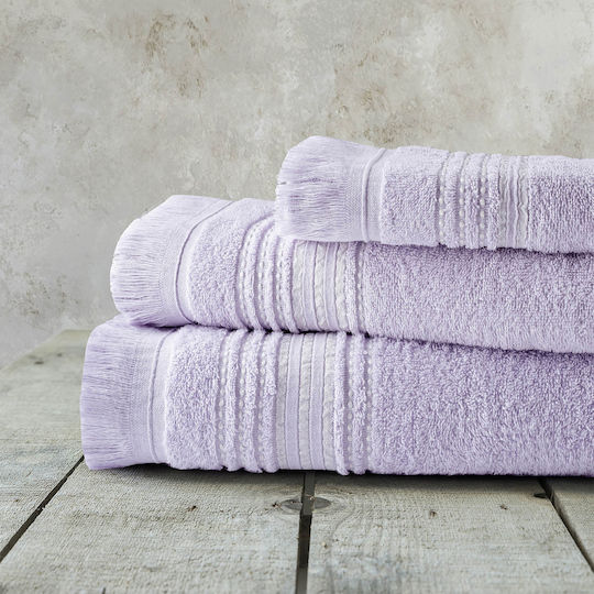 Nima Πετσέτα Χεριών Allora 30x50εκ. Lilac Βάρους 450gr/m²