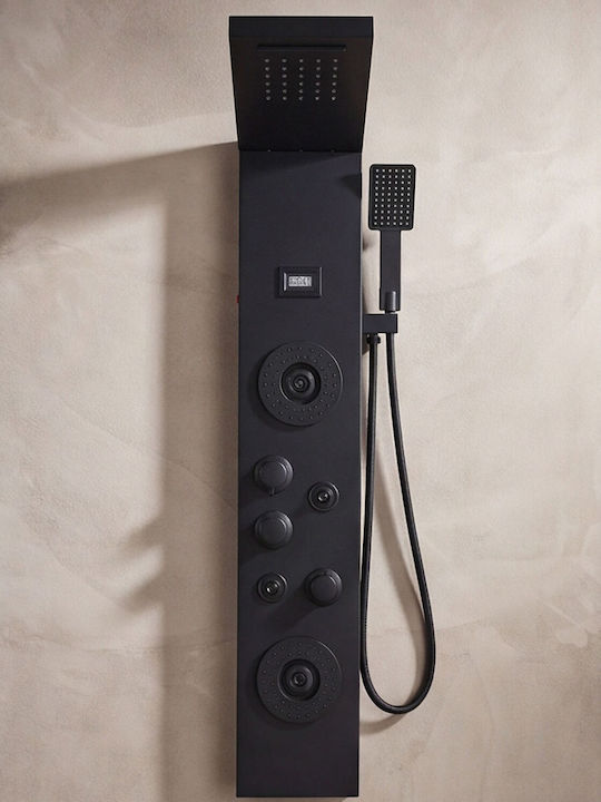 Naron Στήλη Υδρομασάζ 120cm Μαύρη
