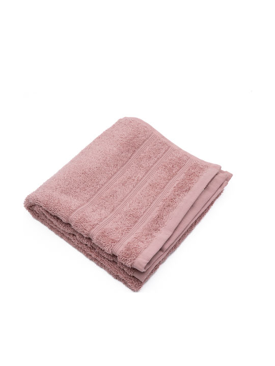 Sidirela Πετσέτα Προσώπου Line 50x90εκ. Pink Nude Βάρους 550gr/m²