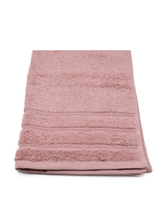 Sidirela Πετσέτα Προσώπου Line 50x90εκ. Pink Nude Βάρους 550gr/m²