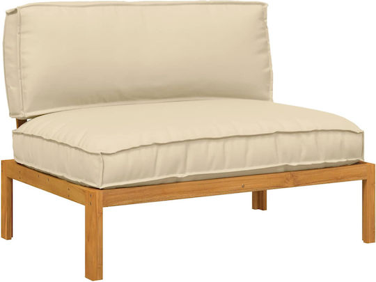 Scaun De Exterior Din Lemn Bej Cu Pernă 120x92x69cm