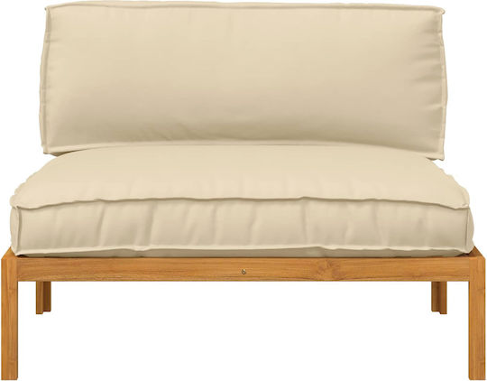 Scaun De Exterior Din Lemn Bej Cu Pernă 120x92x69cm
