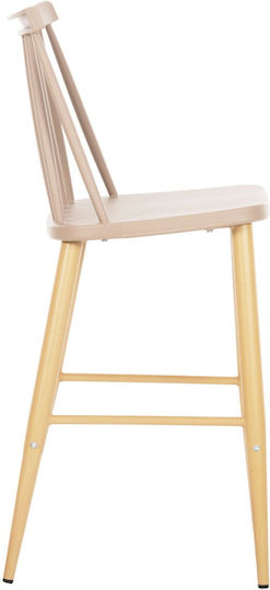 Hocker Bar aus Polypropylen Cappuccino 2Stück 45.5x46x97cm