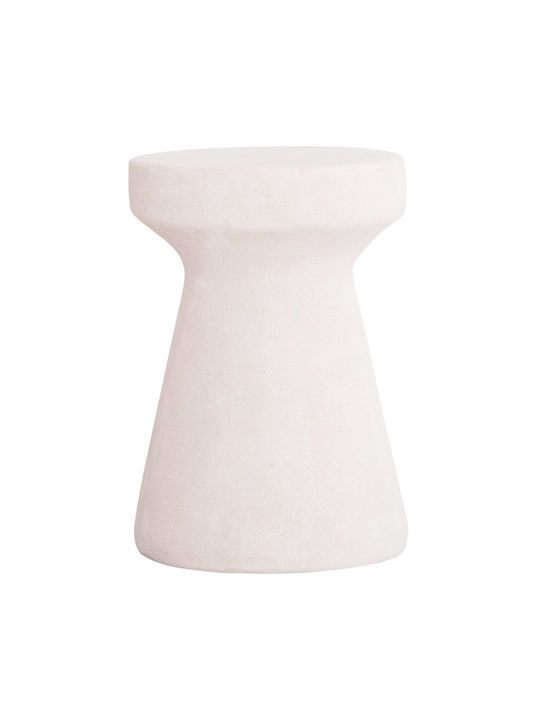 Hocker Für das Wohnzimmer Kunststoff Off-White Color 32x32x46cm