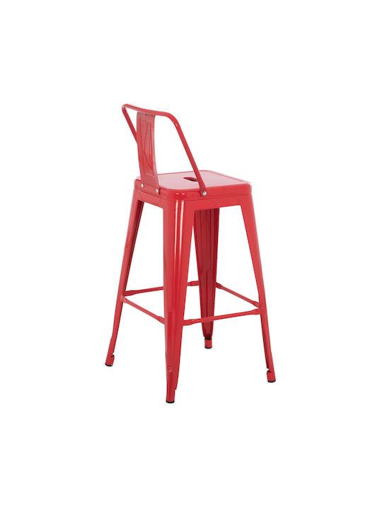 Scaune Bar Metal Roșu 43x43x88buc