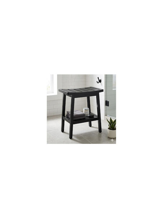 Hocker Für das Wohnzimmer Hölzernes Schwarz 40x25x46cm