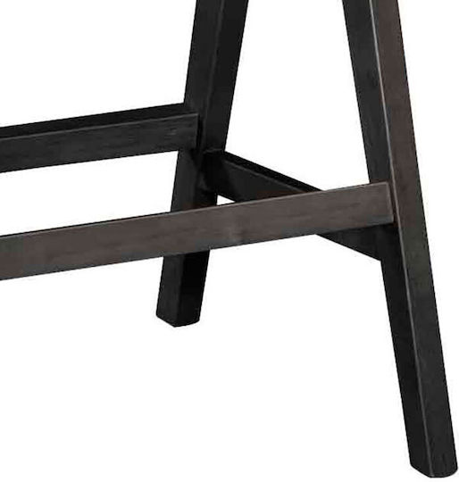 Σκαμπό Μπαρ με Πλάτη Ξύλινο Winslow Μαύρο 2τμχ 51.5x53.6x22εκ.
