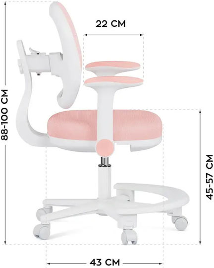 Scaun de Birou pentru Copii Roz