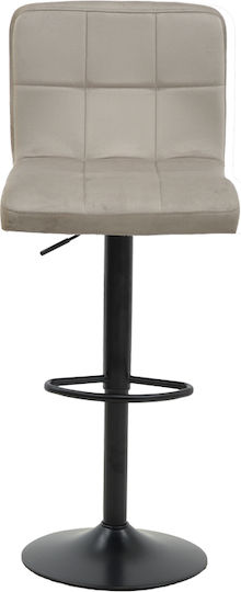 Taburete Bar Remina cu Spătar și Înălțime Reglabilă Gri 2 Buc 44x44x112cm