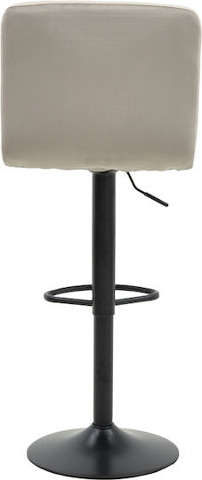Taburete Bar Remina cu Spătar și Înălțime Reglabilă Gri 2 Buc 44x44x112cm
