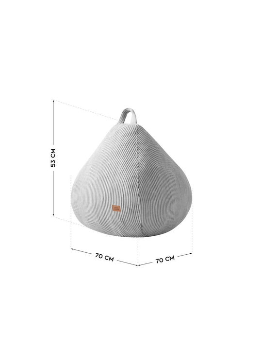 Pouf Sessel Grau 70x70x53cm