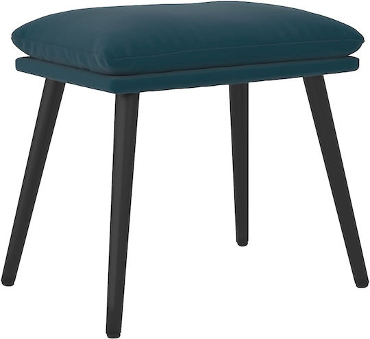 Υποπόδιο Επενδυμένο με Βελούδο Μπλε 45x29.5x39εκ.