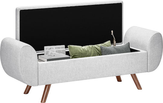 Ταμπουρέ με Αποθηκευτικό Χώρο Γκρι 132x42x50εκ. Ταμπουρέ με Αποθηκευτικό Χώρο Γκρι 132x42x50εκ.