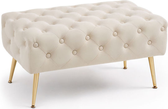 Hocker Für Das Wohnzimmer Beige 80x42x41cm Hocker Für Das Wohnzimmer Beige 80x42x41cm