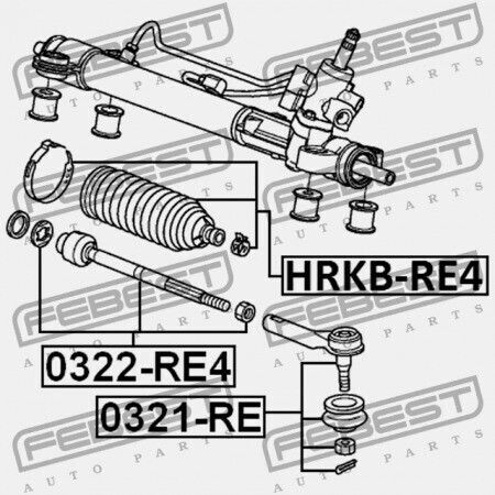 Febest Lenkradstangenabdeckung Honda CR-V Re7 2008-2011 Eu 53534-stk-a01