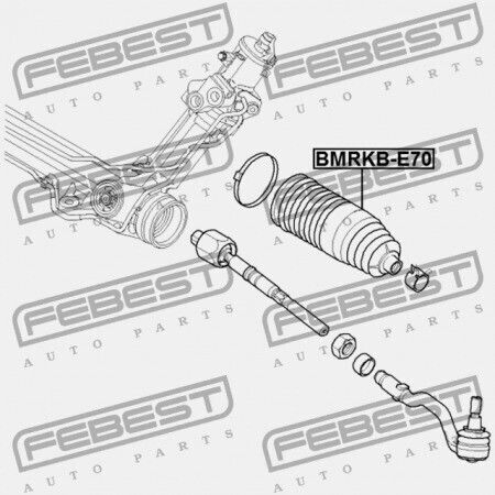 Febest Κάλυμμα Ράβδου Τιμονιού BMW X5 E70 2006-2013 ECE 32106779622