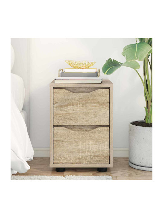 Wooden Brown Bedside Table 30.5x30x43cm
