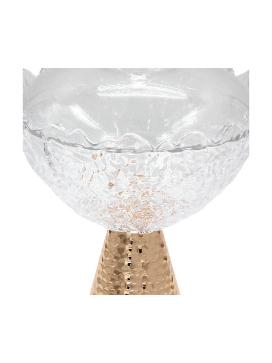 Keskor Glass Sweet Jar with Lid 18x18x28cm Gold