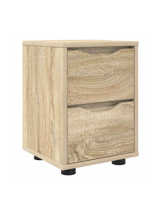 Wooden Brown Bedside Table 30.5x30x43cm