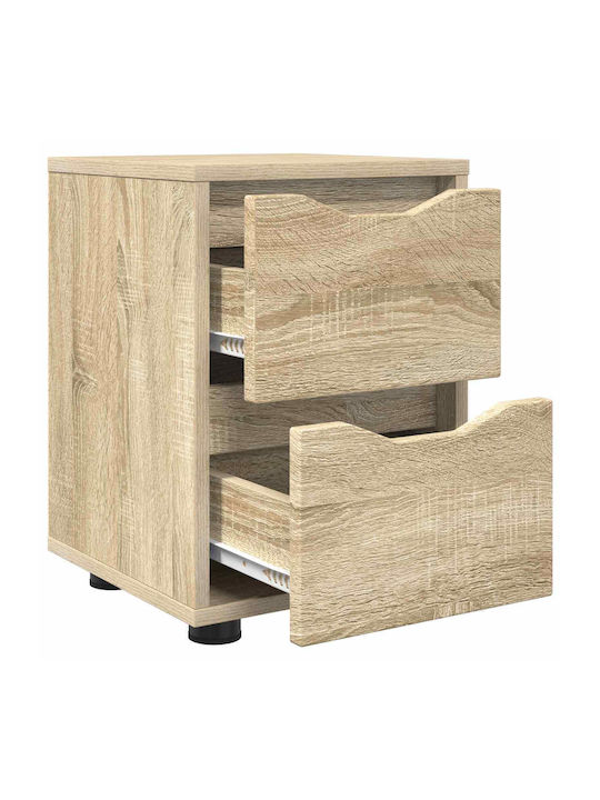 Wooden Brown Bedside Table 30.5x30x43cm