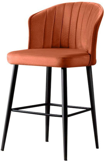 Σκαμπό Μπαρ Terracotta-black 4τμχ 52x42x97εκ.