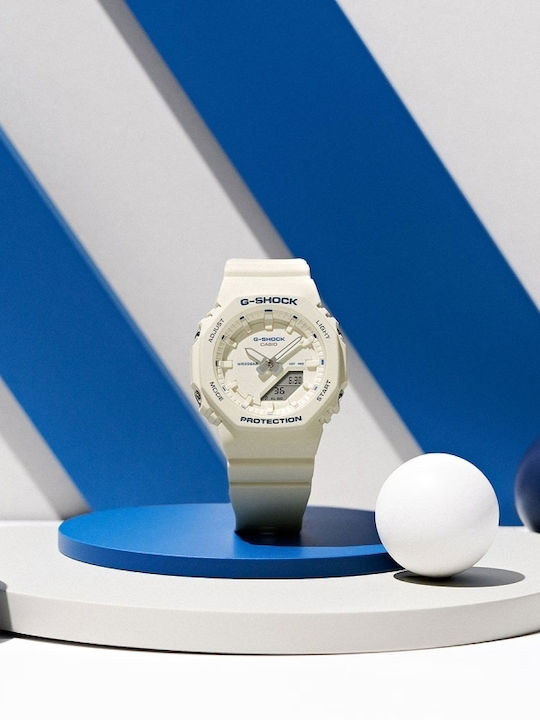 Classic Women's Watch 16mm Battery with White Rubber Strap