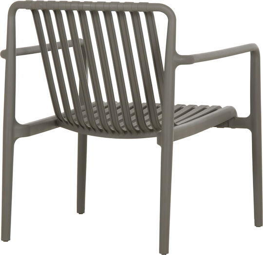 Fotoliu de Exterior din Polipropilenă Lounge Verde Olive 66x77x76cm