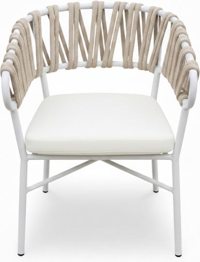 Outdoor-Stuhl Aluminium Alipa 01 Beige 59x58x80εκ.