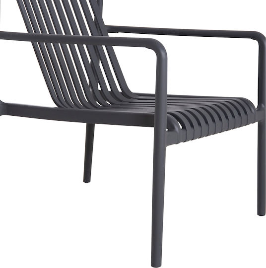 Gartenstühle Außenbereich Polypropylen Lounge Grau 66x77x76cm