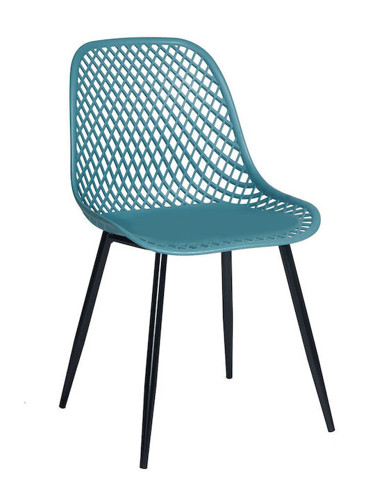 Outdoor-Stuhl Polypropylen Lida Petrol 47x54x84εκ.